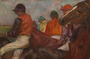 De jockeys door Edgar Degas